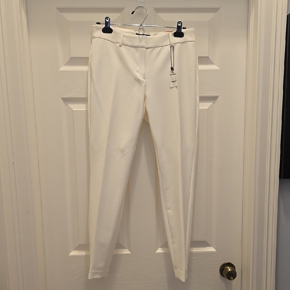 Elegant White Slim-Fit Pants